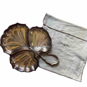 Vtg mcm Crescent Silver Leaf Tray 1950's Limited Edition #11 Bloomingdales